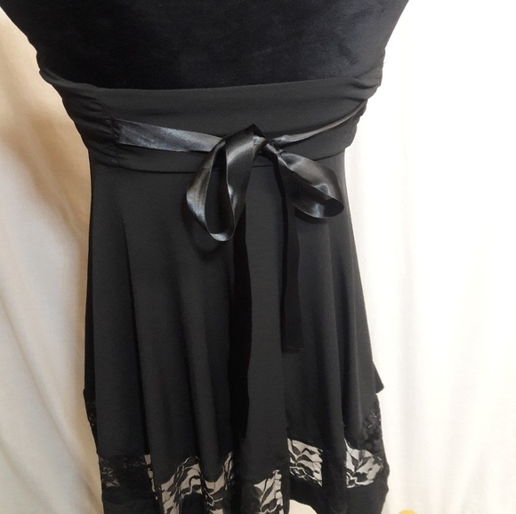 Joe B Black Lace Strapless Dress LBD Medium - Picture 3 of 4